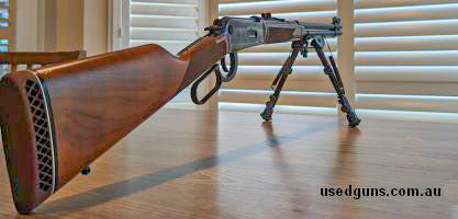 A beautiful, cedar-stocked, unmarked firearm  fired less than 100 shots    Action stamped 1994    has a thicker butt rubber  original held.  Hammer spur   locki