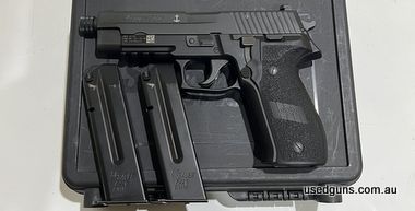 Sig Sauer P226 Mk 25 Navy in 9mm in excellent condition, as issued to US SOCOM Navy Seals. Original case, manual and 2x10 round magazines. Amazing pistol to use
