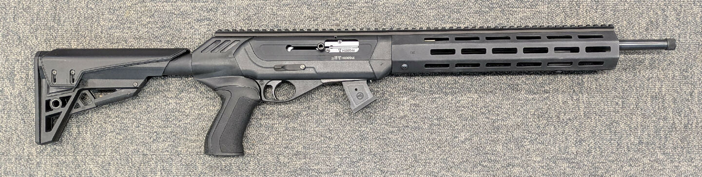 A CZ 515 lever release rifle in 22LR in very good condition. This rifle has a telescopic butt and is therefore prohibited in NSW. Please quote 02/231 when enqui