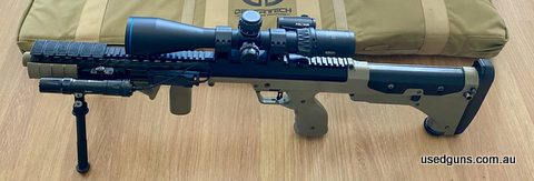 Desert Tech SRS A1 Covert with all the fruit in .308W (approx 300 rounds) & 6.5PRC (approx 60 rounds) conversions. Has MagPul Heat Shields, Magpul Vertical & An