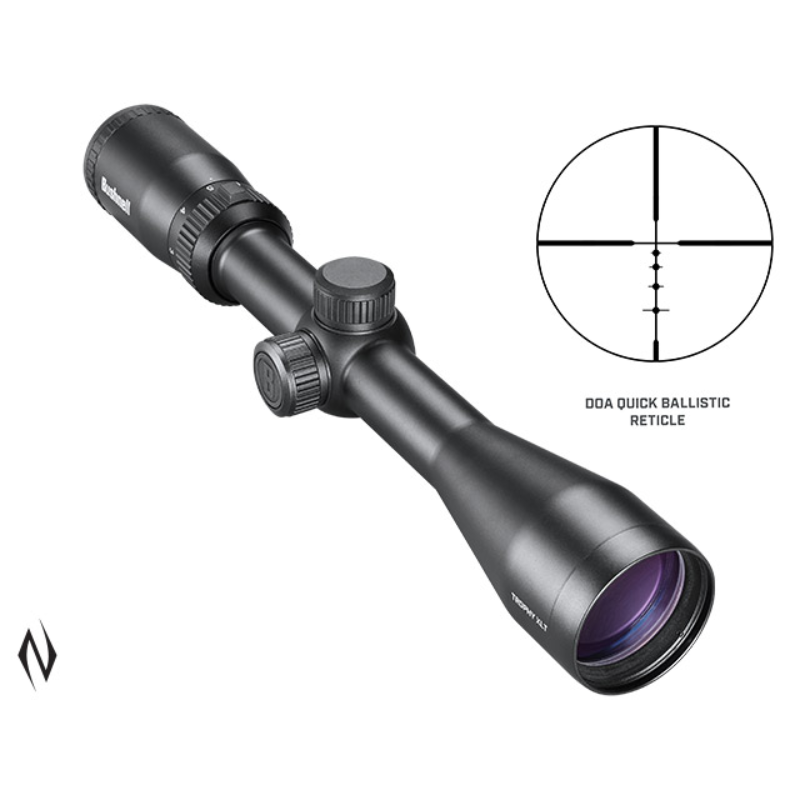 BUSHNELL TROPHY XLT 3-9X40 DOA QBR + WEAVER QUAD LOCK RINGS 1" HIGH MATTE
