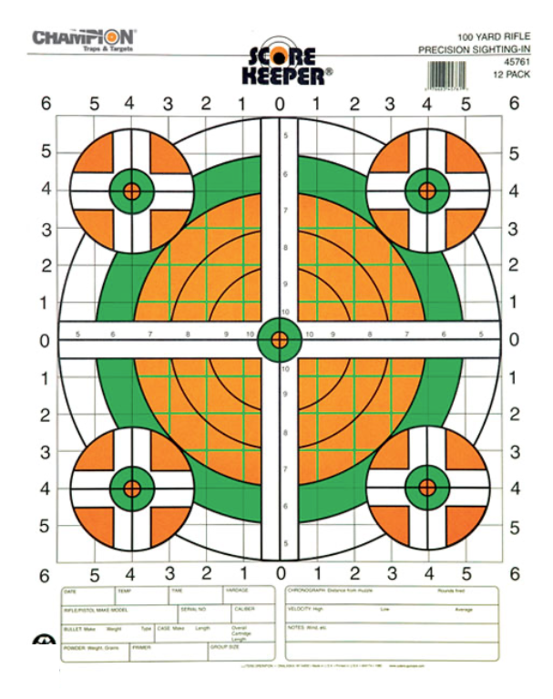 Champion 100yd Sight In Target Pack 12pc