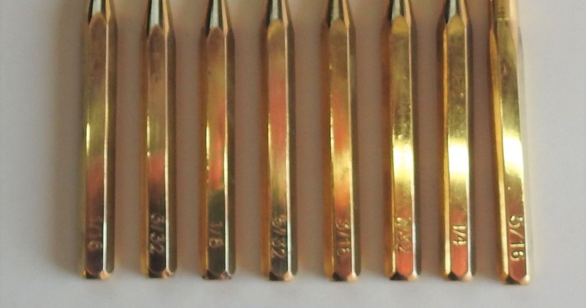 BRASS PUNCH SET .... 1/16" - 5/16" DIAMETERS