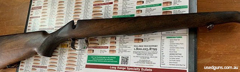 Brno rifle stock ONLY in dark Walnut complete with sling swivels and trigger guard. Stock is in great condition.