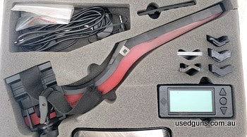 Magnetospeed v3 with xfr adaptor and iPhone cord so can get wirelessly results to your phone.