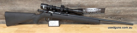 Savage Mk II in clean and working order, comes with Bushnell scope as pictured.