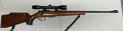 Minor dings to woodwork. Bottom of the butt has been shortened. Comes with second magazine and Nikko Stirling 4x40 scope. Buyer to pay postage or pick up at Gra