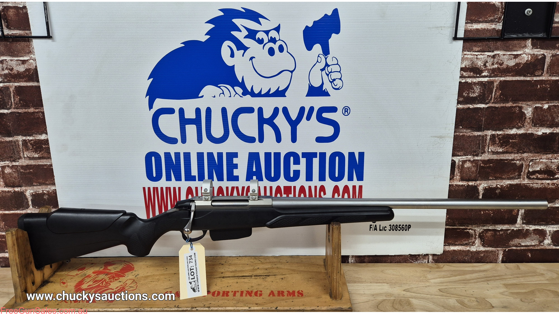 TIKKA T3 VARMINT STAINLESS 22-250 LIVE ON CHUCKYS AUCTIONS POORAKA