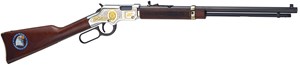 HENRY
H004LE
LAW ENFORCEMENT TRIBUTE
EDITION
22LR, 
15 SHOT
LEVER ACTION
20" OCTAGONAL BARREL
SILVER FINISHED RECEIVER 
GOLD INLAY & ENGRAVED
CARVED WALNUT STOCK & FOREND
SEMI BUCK HORN SIGHTS

NEW $2149