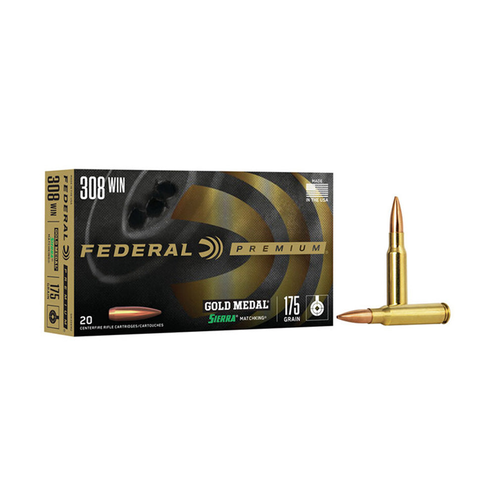 FEDERAL 308 WIN 175GR MATCHKING GOLD MEDAL • Pack 20