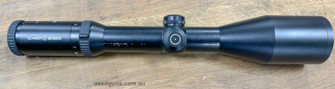 Schmidt Bender 3-12x50 Klassik, 30mm FFP with German 4 reticle. Has scratches on the tube where it has been marked when being mounted, no dents or damage to tub
