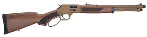 HENRY
H12 EXPLORER CARBINE
7 SHOT
LEVER ACTION
BIG LOOP LEVER
16.5 INCH BARREL
THREADED BARREL 
CHECKERED AMERICAN WALNUT 
STOCK AND FOREND
BURNT BRONZE CERAKOTE 

AVAILABLE IN
H012XCW-357 357 MAGNUM NEW $2490
H012XCW-44M 44 MAGNUM NEW $2490
