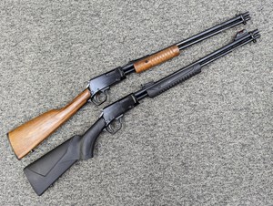 ROSSI
GALLERY
22WMR, 12 SHOT
20" BARREL
PUMP ACTION
SLICK ACTION

AVAILABLE IN
TIMBER STOCK & FOREND 
WITH BUCK HORN SIGHTS NEW $699

SYNTHETIC STOCK & FOREND
WITH FIBER OPTIC SIGHTS NEW $599
