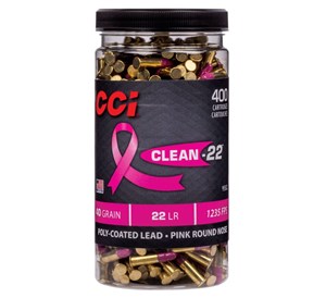 CCI
C955CC
CLEAN-22 PINK HIGH VELOCITY
22LR, 40GR, 1235 FPS
POLYMER COATED
AMMUNITION

SPECIAL
$79.90 /PER 400
