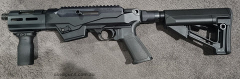 9mm Ruger Charger, very little use. 3 spare Glock mags, rear stock and front support. Selling due to medical Reasons. $1950 including post and transfer Please e