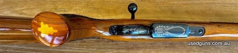 Nice early M591 Deluxe. The uncommon M591 was made between 1991-96, and is favoured for the square botton action and separate recoil lug.t This one has the muzz