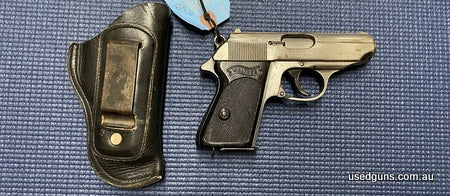 Good condition Walther PPK in 9mm. Comes with a holster. 3.5 inch barrel. Great for the James Bond fans.