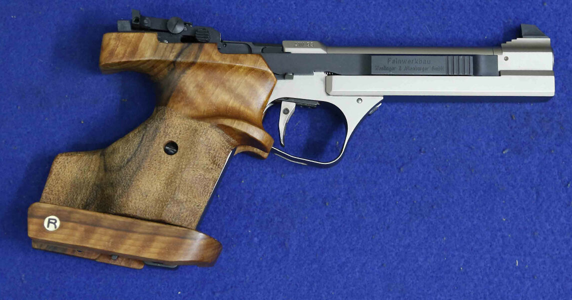 Feiwerkbau AW93, timber target grips right hand semi auto 22lr 150mm barrel