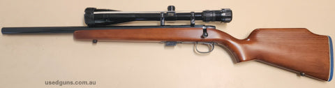 Remington 581 left hand with custom target barrel and trigger adjustment professionally done. Made for SSAA 3P and Field Rifle competition and was barely used d