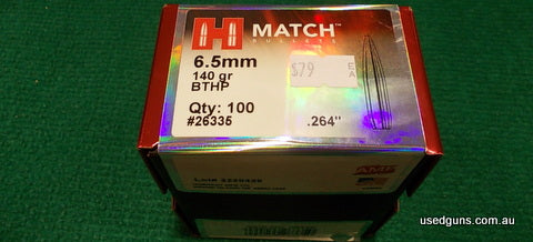 Hornady 140gr BTHP Projectiles 100pk