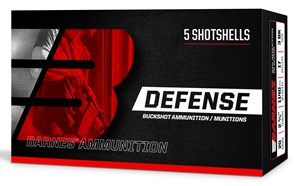 BARNES
DEFENSE
12 GAUGE, 21 PELLET
4 BUCK SHOT
2 3/4", 1200 FPS

$19.90 /PER 5