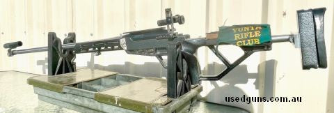 Archer barrel 1:14 twist ( 516 round count) Corbet Jericho stock. Tmac rear sight and front Sumo height adjustable sight. Barnard Action & Target Trigger. The l