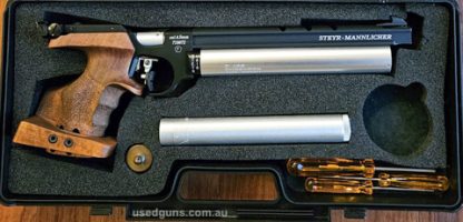 Excellent condition Steyr LP10 air pistol. A hobby that never kicked off, never dropped, stored in dry location, smooth trigger, will not disappoint. Comes with