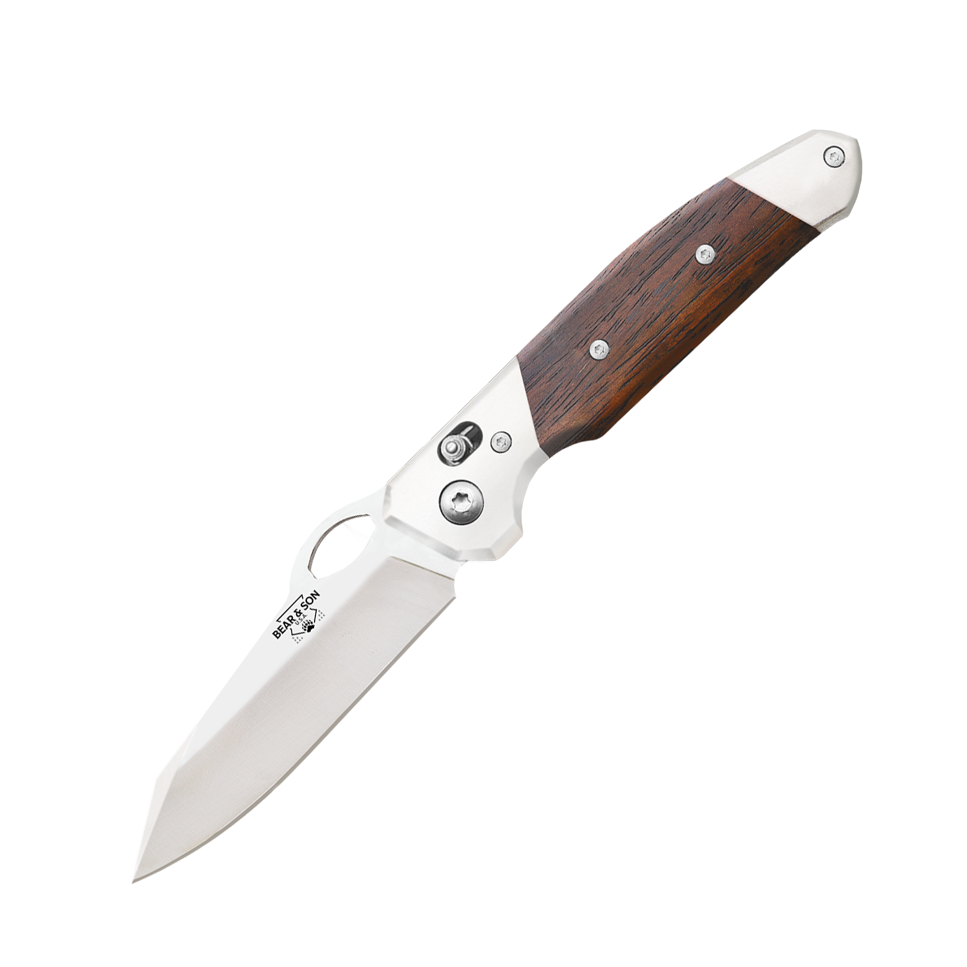 BEAR & SON COCOBOLA 4-3/8 SIDE LOCK FOLDER