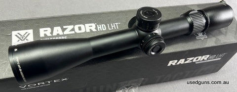 As new in the box Vortex RAZOR HD LHT 3-15x42 with HSR-5i MRAD reticle in the second focal plane. 30mm Tube. Suit new buyer, replacement cost is $2022, full lif