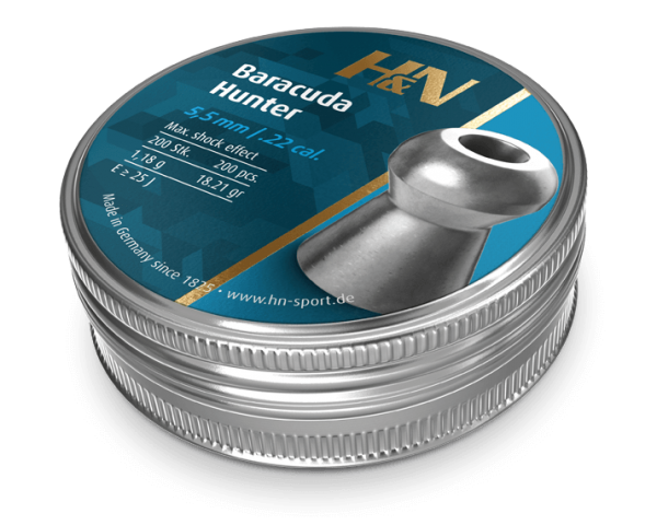 H&N BARACUDA HUNTER .22 PELLETS 18.21GR (PER 200)