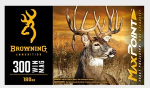 BROWNING 
B192103002
MAXPOINT
300 WIN MAG, 180GR, POLYMER TIP
AMMUNITION

$69.90 /PER 20
$314.55 /PER 100
$555 /PER 200