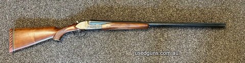 This is a Spanish Lanber Ibargun side by side shotgun in Good to Very good condition. The metas is very good, no rust, inside of barrels super shiny. There is s