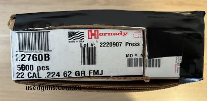 5000 projectiles,opened box of Hornady 62gr FMJ. $1000 ONO, postage not included.