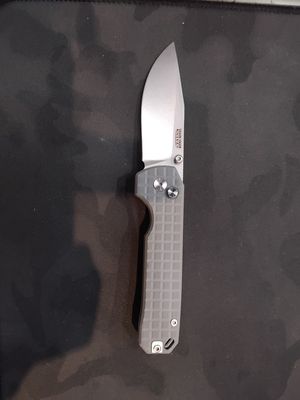 tassie tiger knives EDC folder drop point grey