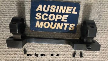 Ausinel Husqvarna / M98 rifle small ring 1" mount. Quality blued steel windage adjustable mount Australian made back in the day. Phone 0429849007. If reply by e