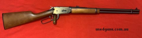 Hi here‚Äö√Ñ√∂‚àö√ë‚àö¬•s a near new Winchester model 94 lever action rifle.  has fired less than a packed of Bullets.  the bluing is perfect and wood work also