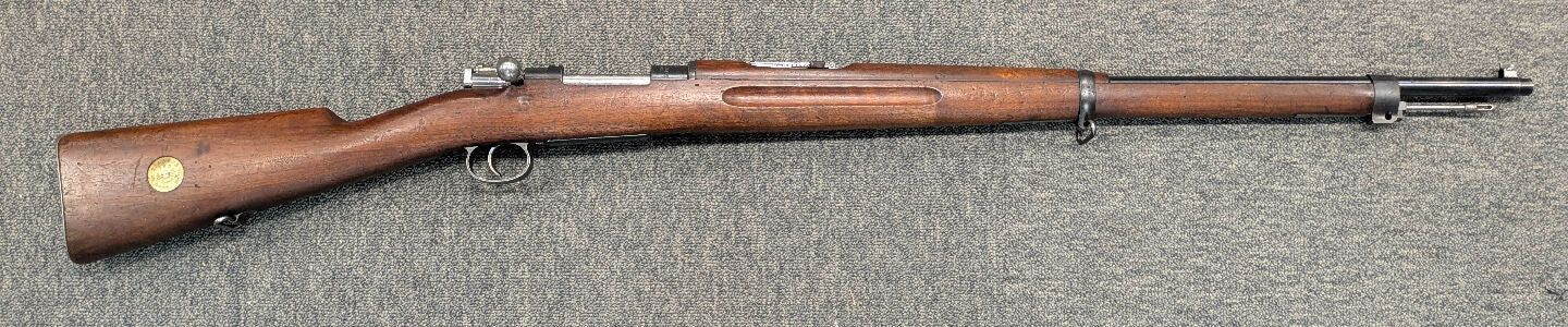 A Carl Gustafs Swedish Mauser m/1896 model in 6.5x55mm in very good condition. This rifle was manufactured in 1906 and has all matching serial numbers except th
