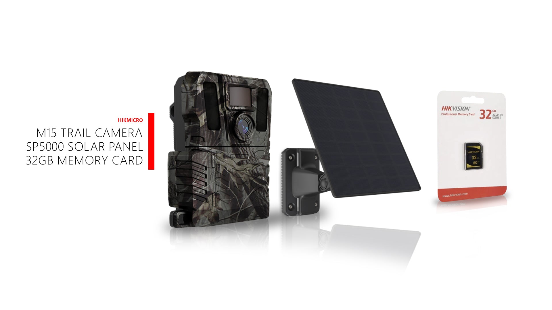 HIKMICRO M15 10MP 1080P with IR 940nm 4G Trail Camera + SP5000 Solar Panel + 32GB SD Card