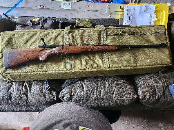 500 Jeffery brand new with CZ550 Action, NEGG sights and accessories. Quick detachable scope rings. Stock by Brett Rosseou, Buffalo horn grip cap, Mahogany end 