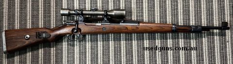 Beautiful and very accurate K98k Sniper reproduction built off a brand new condition, all matching rifle. The Scope is period correct.