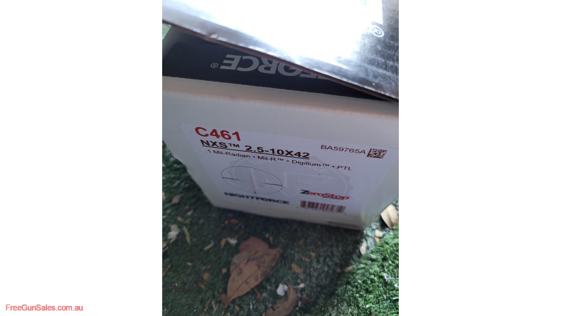 Nightforce NXS 2.5-10 x 42 Mil R with Rings New Frankston