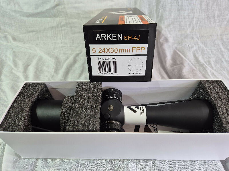 Arken SH-4J 6-24x50mm ffp brand new never used, first focal plane, red dot, Japanese glass and lifetime warranty. Great purchase of looking to save some money o