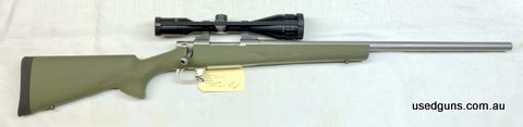 Best value varmint gun! Stainless heavy barrel, Hogue stock and Nikko Stirling scope combo! Take the 1000 yard for $1000 challenge! Limited numbers at this pric