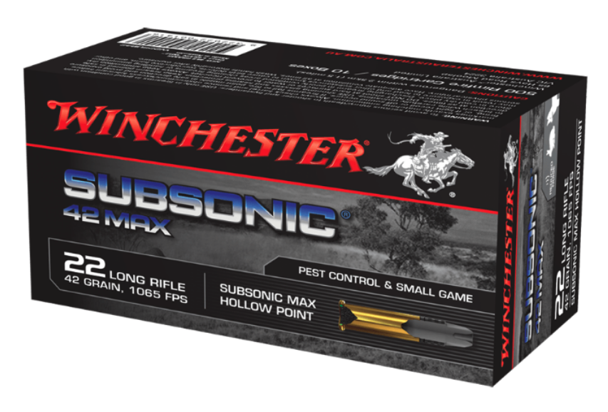 Winchester Subsonic Max 22LR 42gr HP