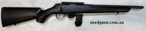 only fired a few mags, excellent condition. shoots 1/2 inch or less at 50m with SK match, comes with 2 x10 shot mags ands 0 moa pic rail, 16 inch barrel, more p