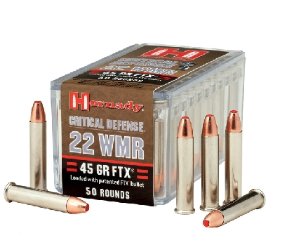 Hornady 22 WMR 45 grain FTX Critical Defense
