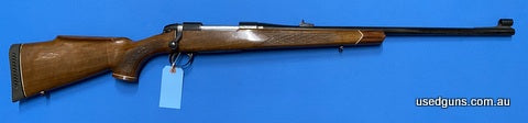 Good condition BSA in 222 Rem. Bolt cycles well, great figured stock and has a gloss finish. Open sights on a 570mm barrel.