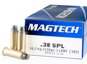 MAGTECH
MAG38J
38 SPECIAL, 158GR, LEAD SWC
AMMUNITION

$48.90 /PER 50
$395 /PER 500