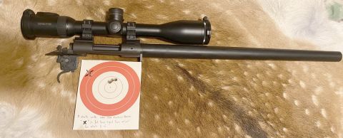 Remington 700 action and barrel. Scope not included. Walker trigger set to 2 pounds. Action has been trued and barrel is Krieger custom 20 inch bull barrel. Num