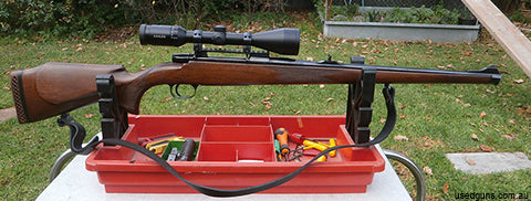 This rifle is LH. It would be very good, but some chequeing needs attention (have ordered a tool which will be part of the sale). This rifle has German picatinn